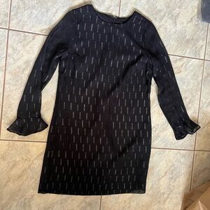 Banana Republic Black Dress with Textured Detail